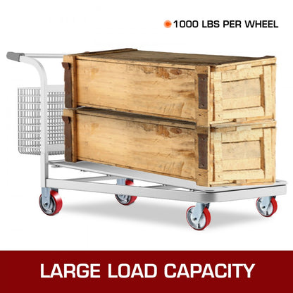 010941842873 - Heavy-Duty 6" Caster Wheels - 1000LBS Capacity, Non-Marking Rubber