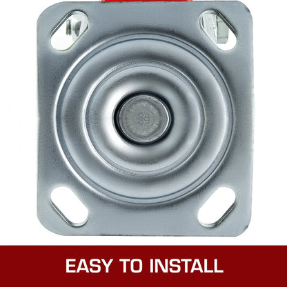 010941842873 - Heavy-Duty 6" Caster Wheels - 1000LBS Capacity, Non-Marking Rubber