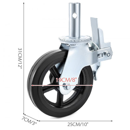 010153072932 - Heavy Duty 8" Caster Wheels, 1100lbs Capacity, 360° Rotation