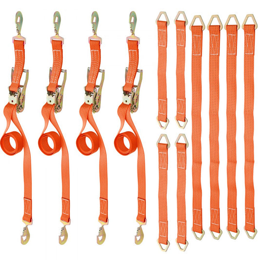 QZ-10103 - 2" x 15.6' Heavy Duty Ratchet Straps with 5000lb Strength