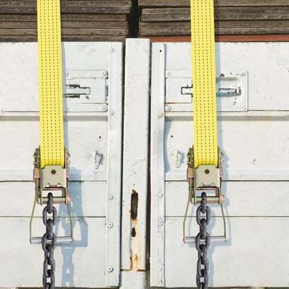 QZ-10201 - 2" x 9.8' Premium Ratchet Tie Down Strap, 5000lbs Limit