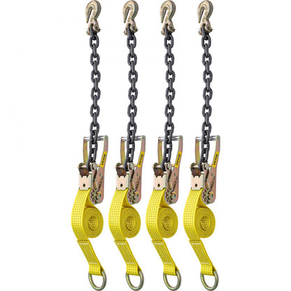 QZ-10201 - 2" x 9.8' Premium Ratchet Tie Down Strap, 5000lbs Limit