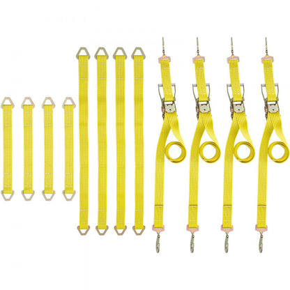 QZ-10101 - 2" x 15.6' Heavy-Duty Ratchet Straps for Secure Cargo