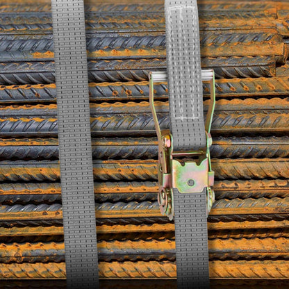 QZ-10104 - 2" x 15.6' Heavy Duty Ratchet Tie Down Straps