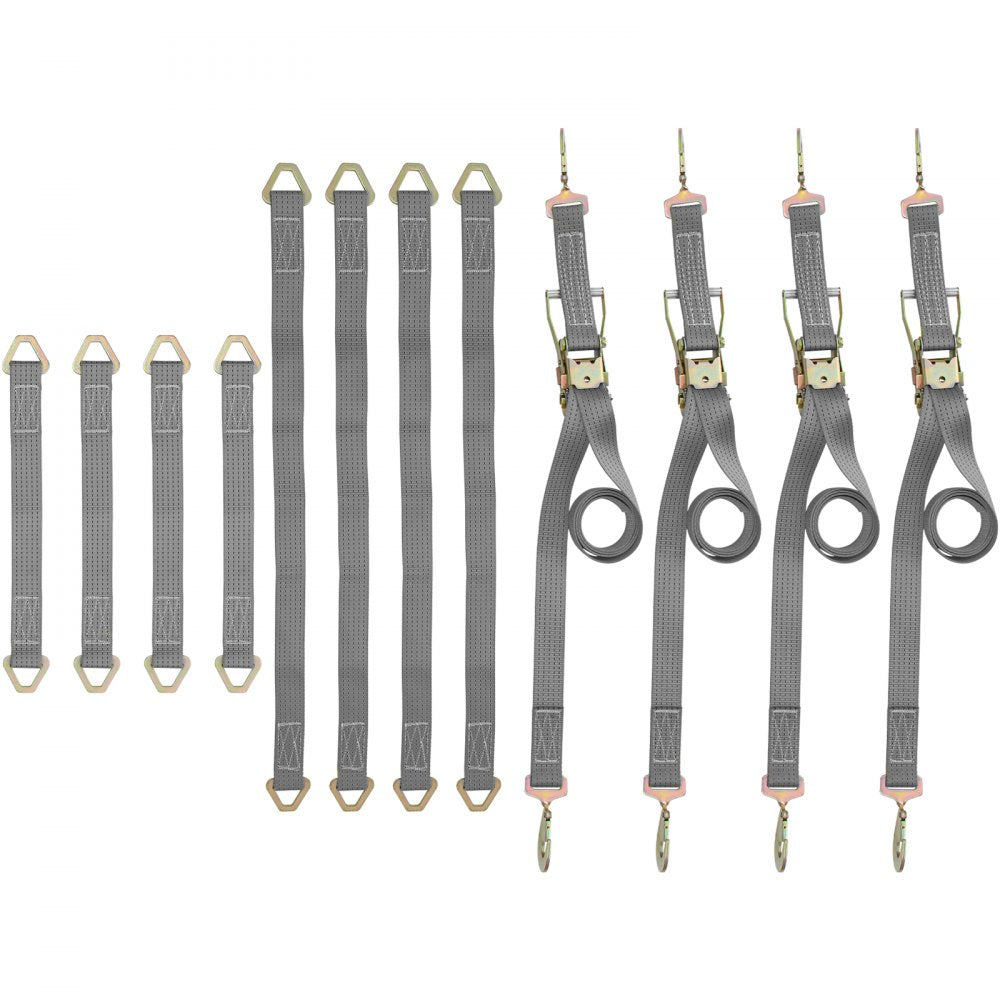 QZ-10104 - 2" x 15.6' Heavy Duty Ratchet Tie Down Straps