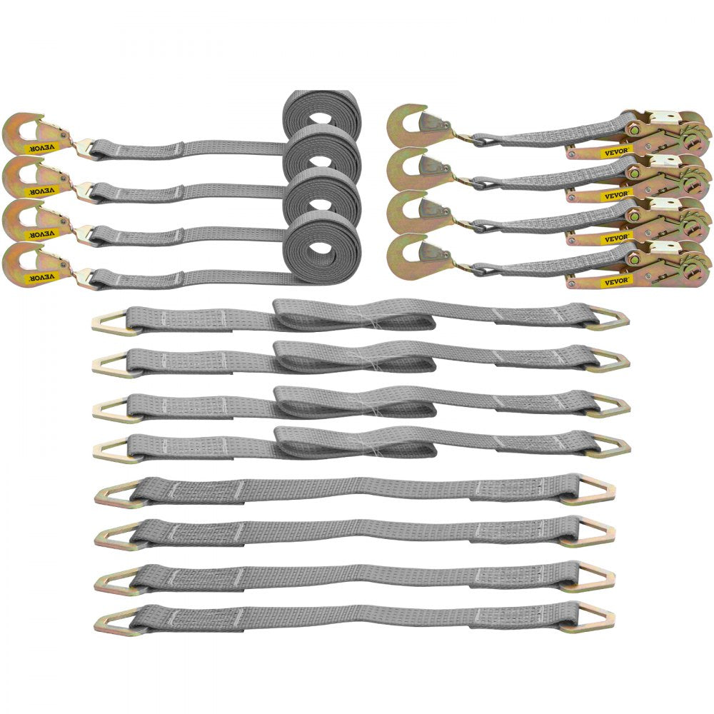 QZ-10104 - 2" x 15.6' Heavy Duty Ratchet Tie Down Straps