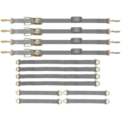 QZ-10104 - 2" x 15.6' Heavy Duty Ratchet Tie Down Straps