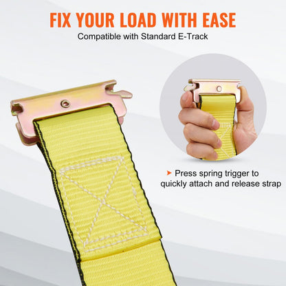 XMES50-8 - 2" x 15' VEVOR Tie Down Straps with 4400 lb Strength