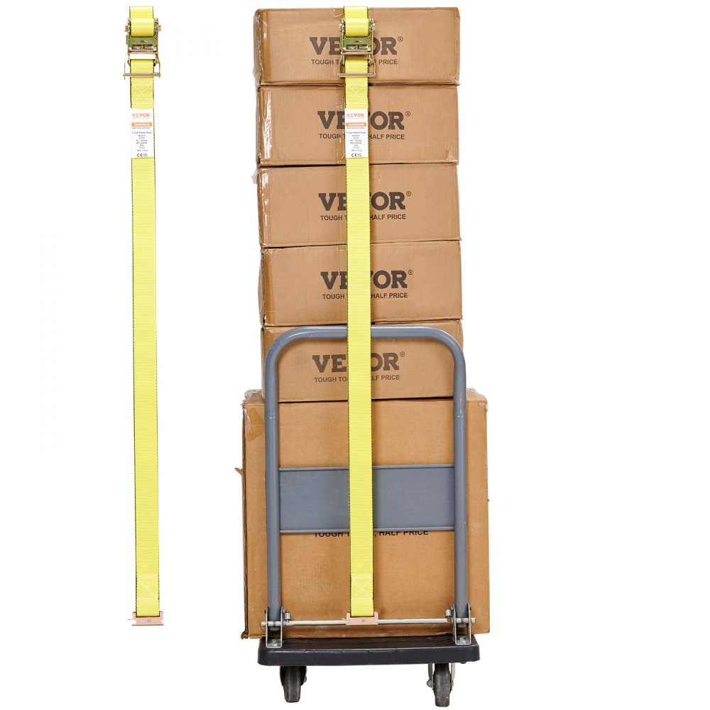 XMES50-8 - 2" x 15' VEVOR Tie Down Straps with 4400 lb Strength