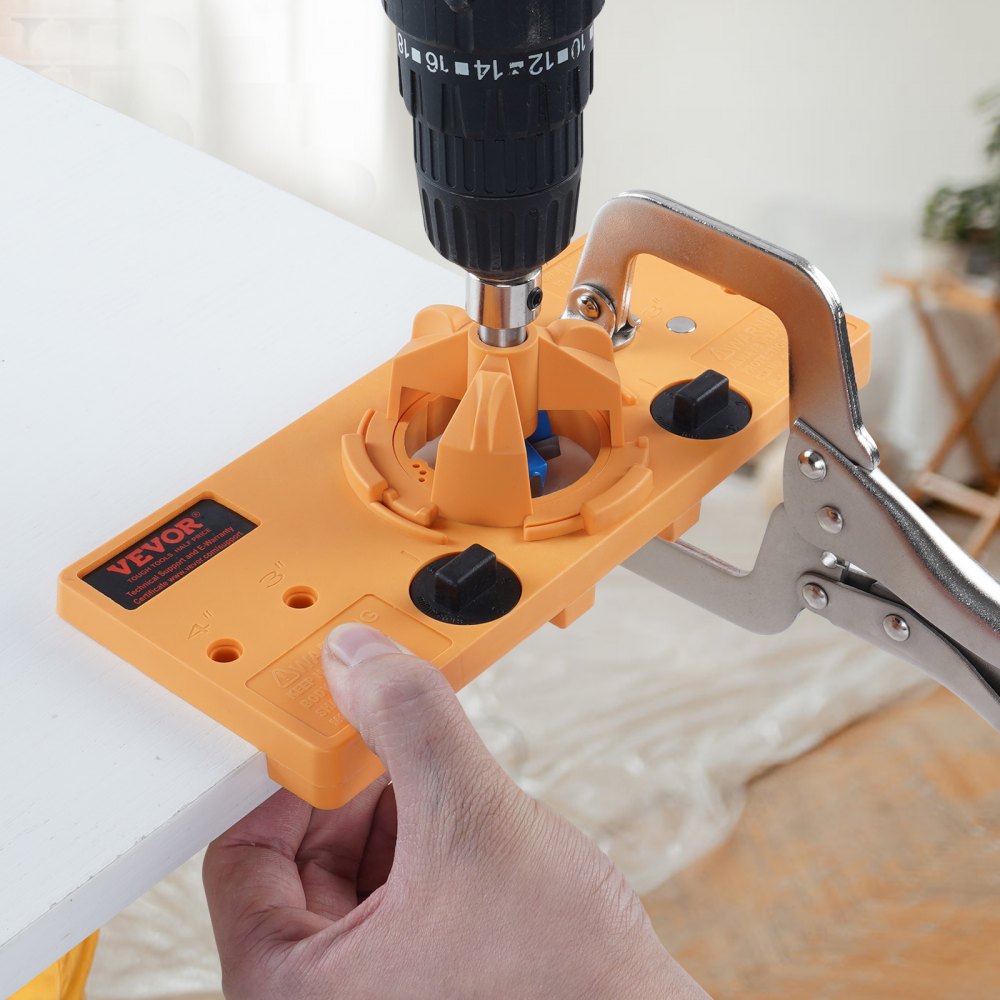 SXRJL-2301 - VEVOR Precision Hinge Jig with C-Type Clamp, 1.39'' Drill Bit