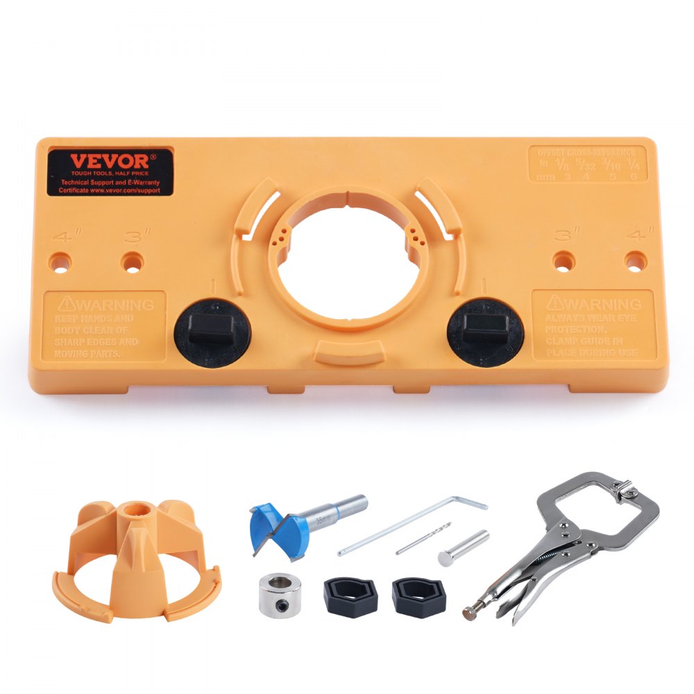 SXRJL-2301 - VEVOR Precision Hinge Jig with C-Type Clamp, 1.39'' Drill Bit