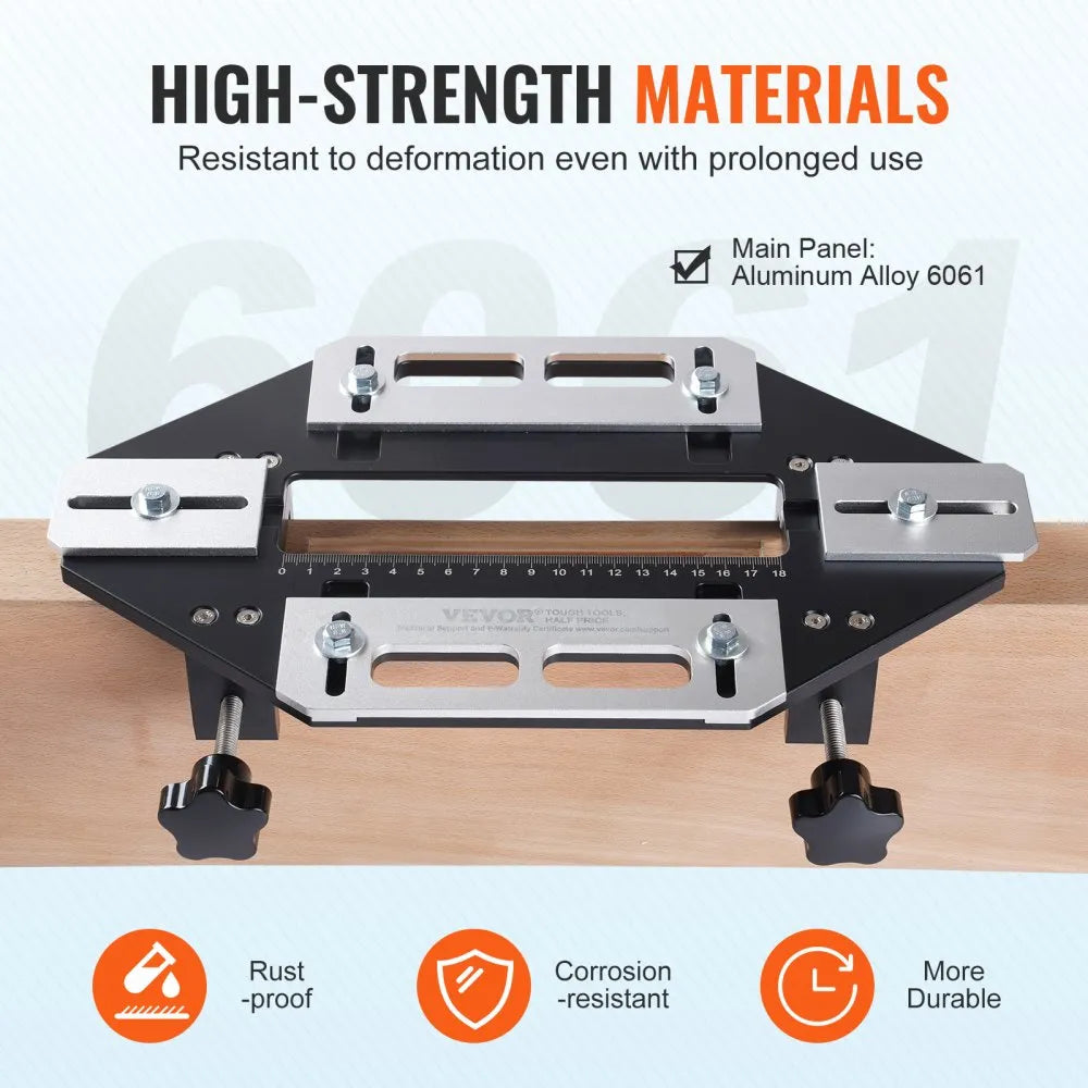 SXRJL-2303 - Durable Aluminum Door Hinge Jig for Precise Woodworking