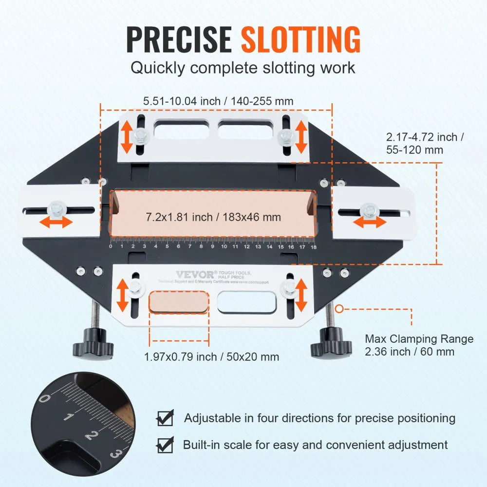 SXRJL-2303 - Durable Aluminum Door Hinge Jig for Precise Woodworking