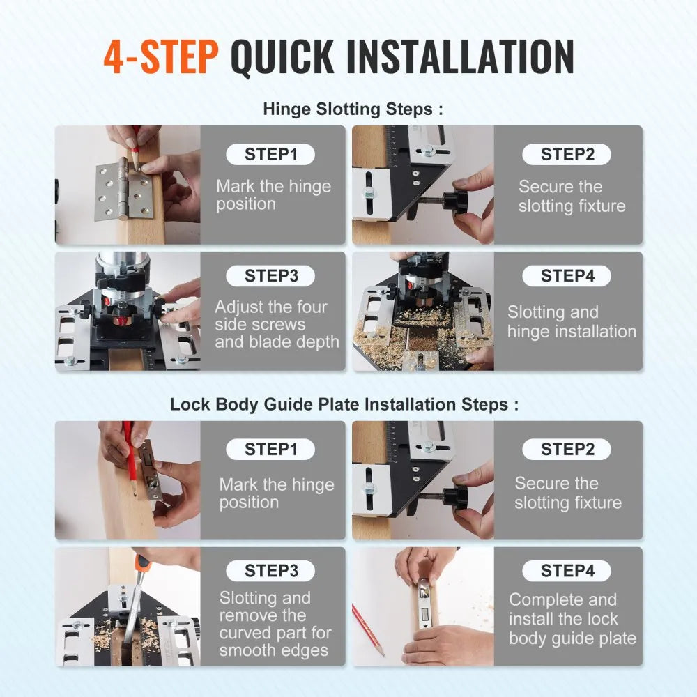 SXRJL-2303 - Durable Aluminum Door Hinge Jig for Precise Woodworking