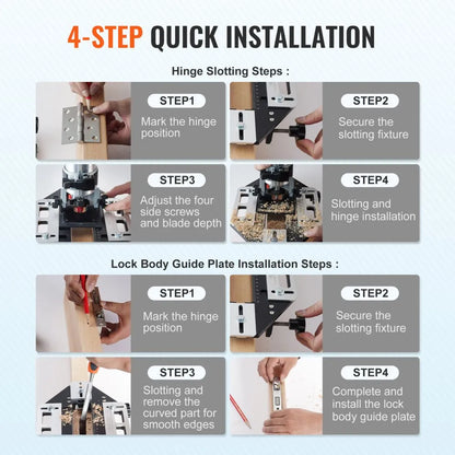 SXRJL-2303 - Durable Aluminum Door Hinge Jig for Precise Woodworking