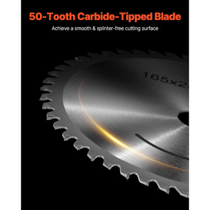 80165 - 6.5" Track Saw with 4500 RPM Motor for Precision Cutting