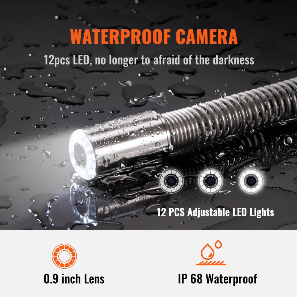 010920552602 - 9-inch 720p Sewer Camera for Detailed Pipe Inspections