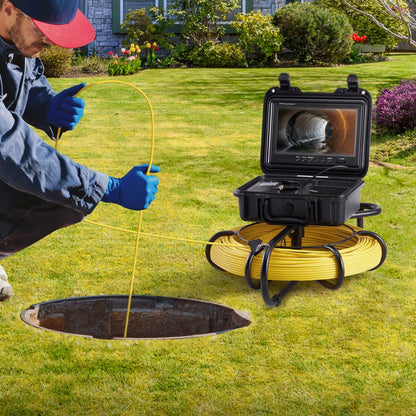 010963382886 - 9-Inch Waterproof Sewer Camera with 300ft Cable & LED Lights