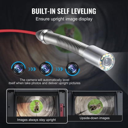 WP9613FT - 328FT Self-Leveling Sewer Camera with 10.1" Touchscreen & 512Hz Transmitter