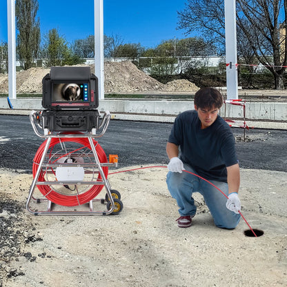 WP9613FT - 328FT Self-Leveling Sewer Camera with 10.1" Touchscreen & 512Hz Transmitter