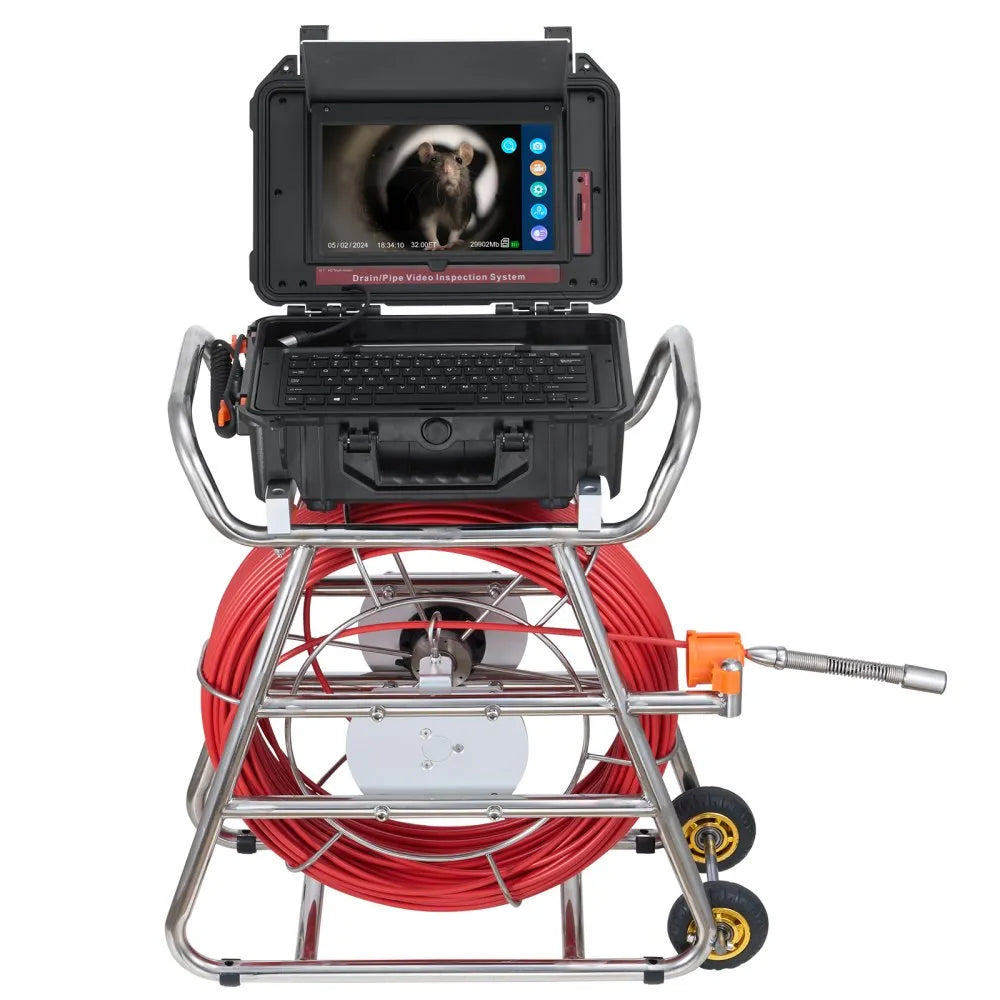 WP9613FT - 328FT Self-Leveling Sewer Camera with 10.1" Touchscreen & 512Hz Transmitter