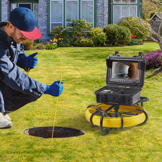 010879989447 - 9" VEVOR Sewer Camera with 164ft Cable & 720p Screen