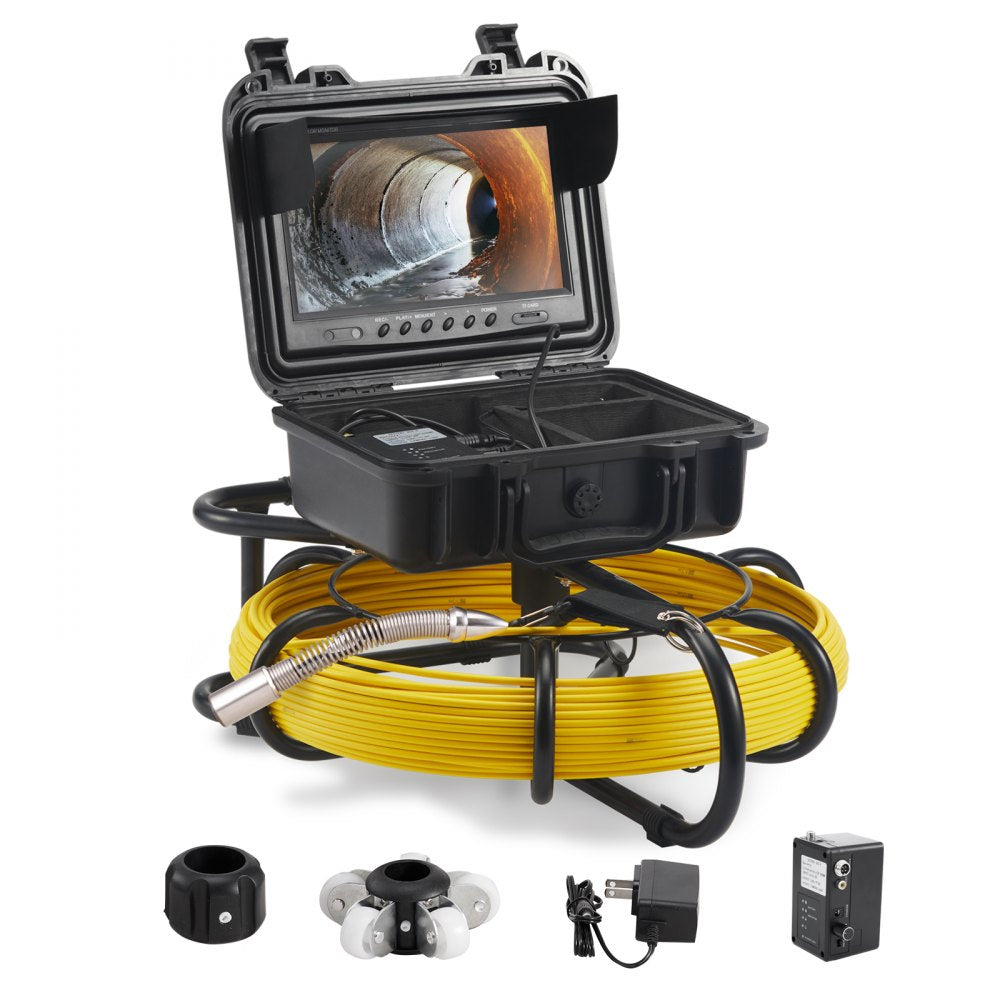010469962801 - 9" VEVOR Sewer Camera with 720p Screen & DVR Function
