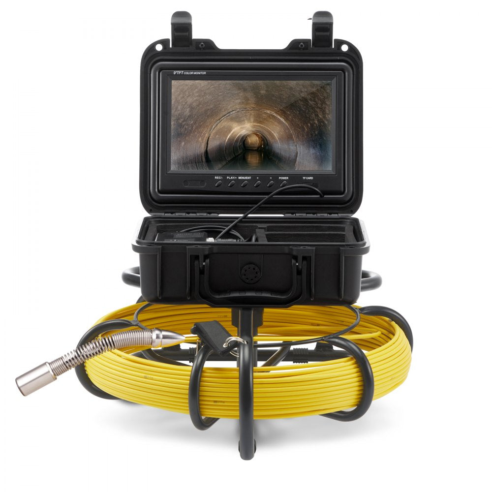 010469962801 - 9" VEVOR Sewer Camera with 720p Screen & DVR Function