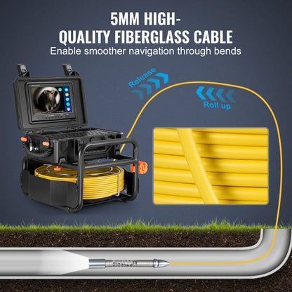 WP9612FT - 230FT Self-Leveling Sewer Camera with 9" HD Screen
