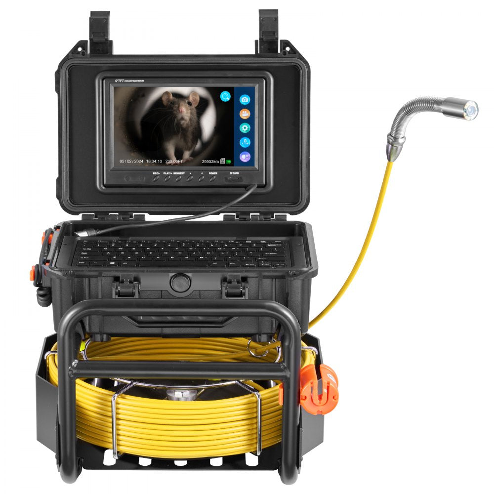 WP9612FT - 230FT Self-Leveling Sewer Camera with 9" HD Screen