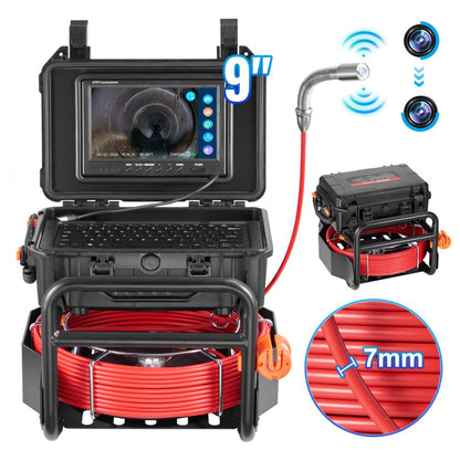 WP9612FT - 98FT Self-Leveling Sewer Camera with 9" HD Screen & 512Hz Transmitter