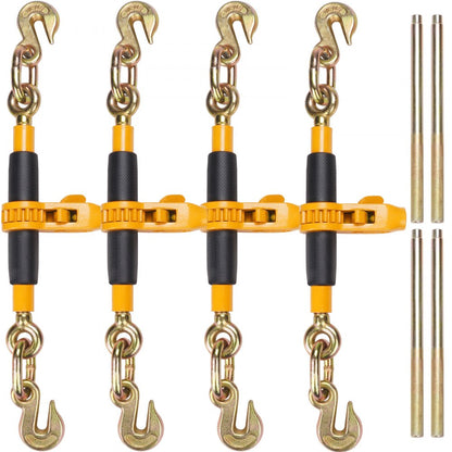 5/16-3/8 Load Binders - Heavy-Duty 7,100 lbs Ratchet Chain Binder with G80 Hooks