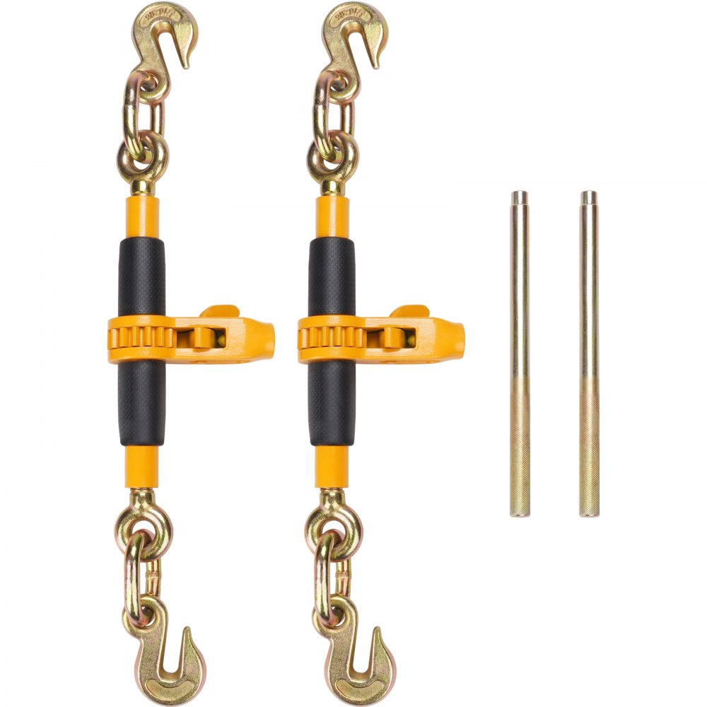 5/16-3/8 Load Binders - Heavy-Duty 7,100 lbs Ratchet Chain Binder with G80 Hooks