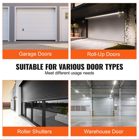 JN-16FT-AL - 16ft Durable Rubber Garage Door Seal with Insulation & O-ring