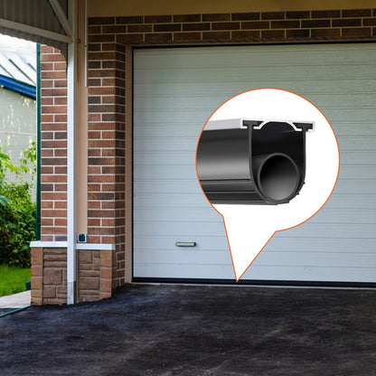 JN-16FT-AL - 16ft Durable Rubber Garage Door Seal with Insulation & O-ring