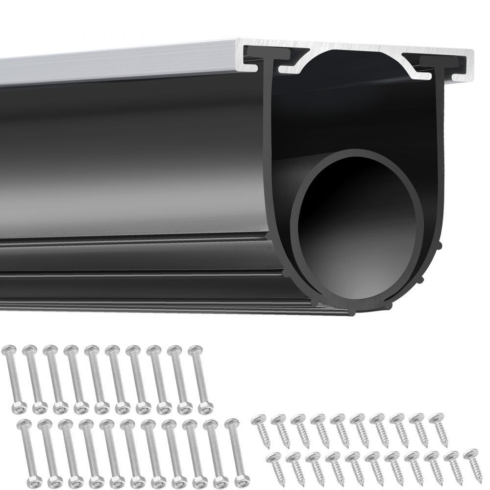 JN-16FT-AL - 16ft Durable Rubber Garage Door Seal with Insulation & O-ring