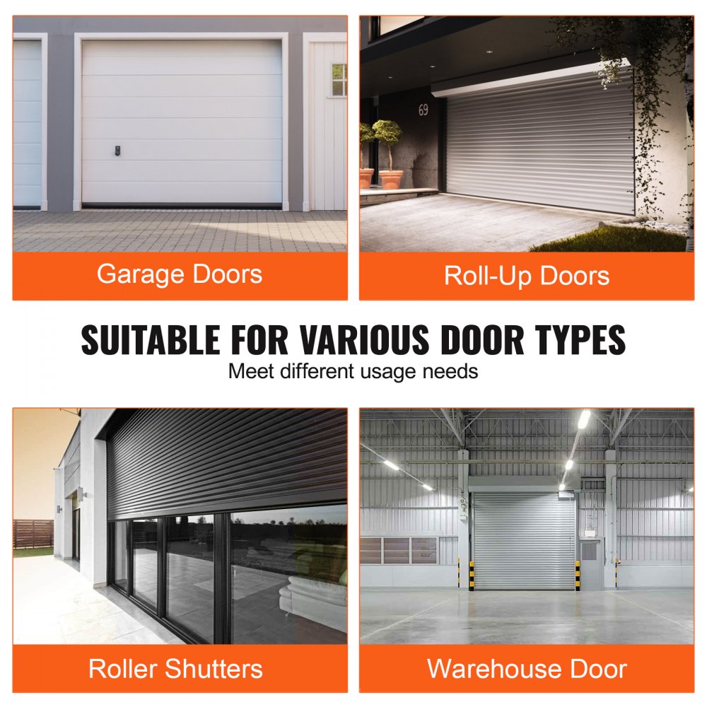 JN-20FT - 20ft Durable Rubber Garage Door Seal with U-shaped & O-ring Design