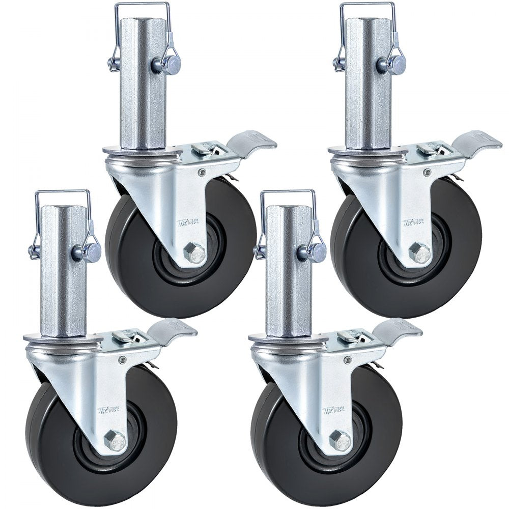 010776400742 - 4-Pack 5-Inch Heavy Duty Swivel Casters with 440lbs Capacity