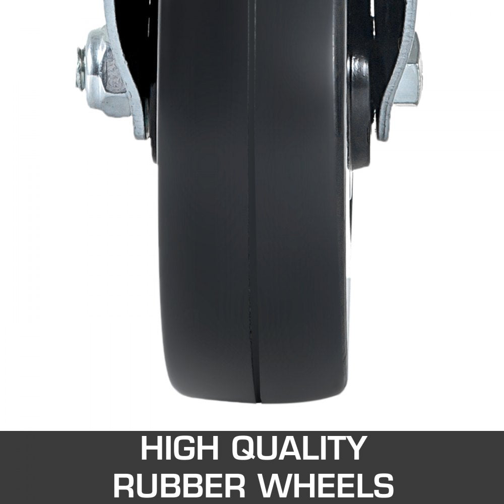 010776400742 - 4-Pack 5-Inch Heavy Duty Swivel Casters with 440lbs Capacity