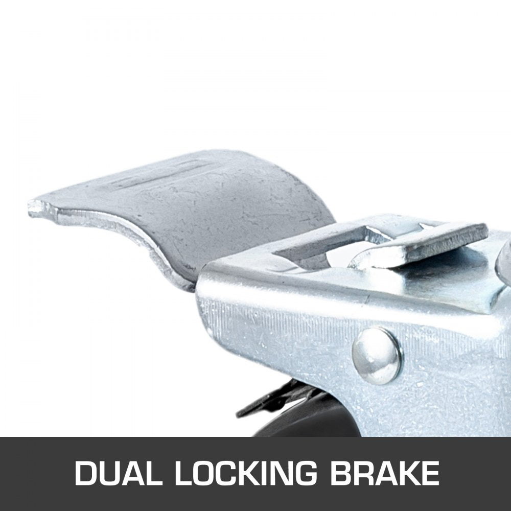 010776400742 - 4-Pack 5-Inch Heavy Duty Swivel Casters with 440lbs Capacity
