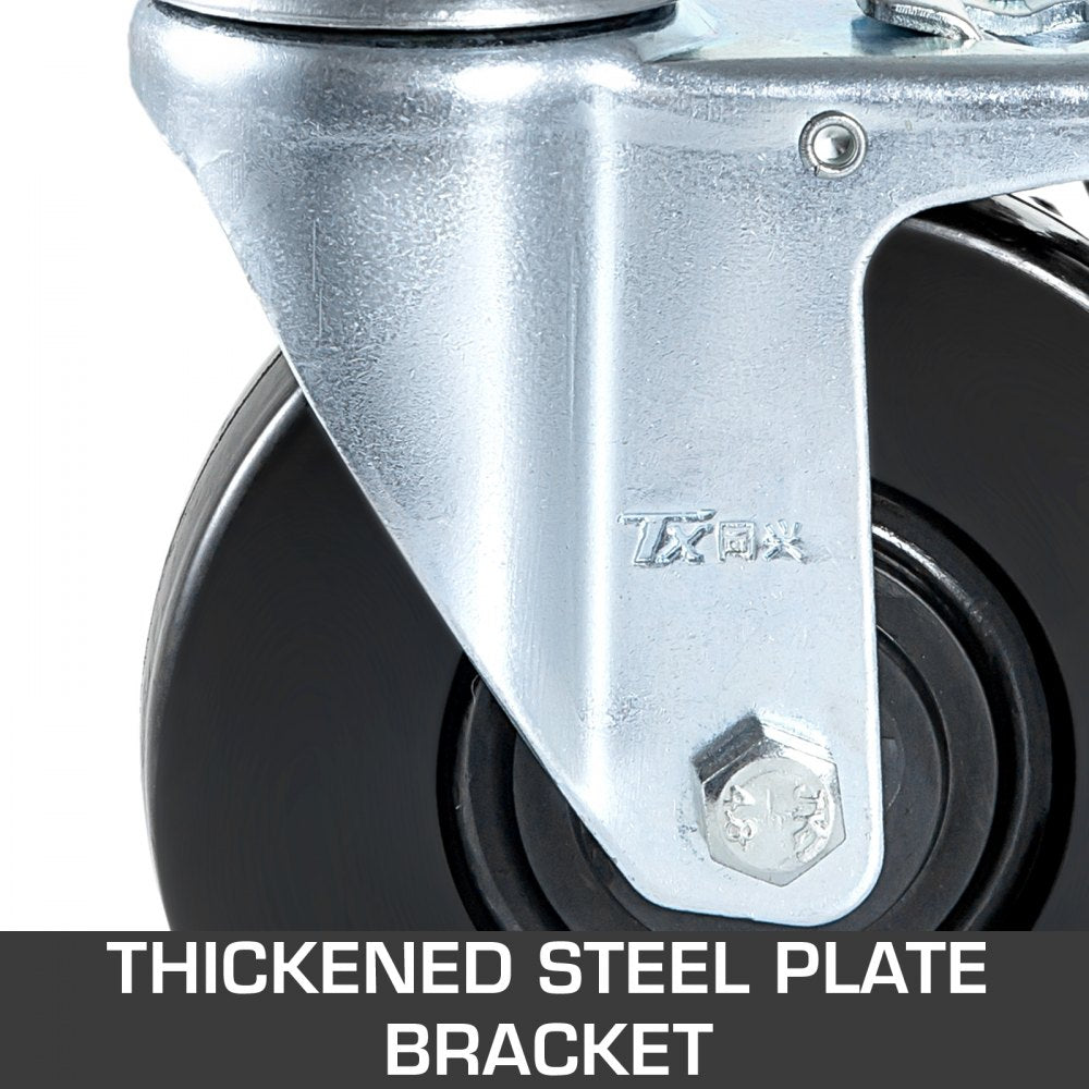 010776400742 - 4-Pack 5-Inch Heavy Duty Swivel Casters with 440lbs Capacity