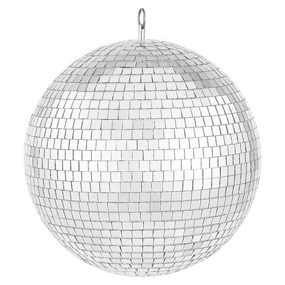 BJY-BLQ30 - 12-Inch Silver Mirror Disco Ball with Hanging Ring
