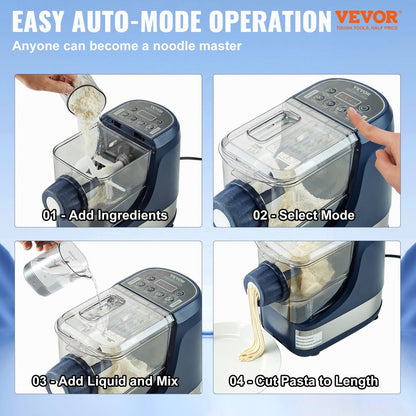 MT-2117 - 150W VEVOR Pasta Maker with 8 Shapes and 500g Capacity