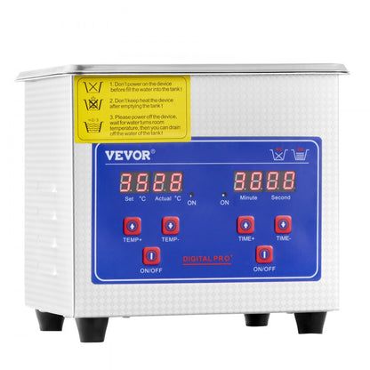 010676751588 - Powerful 1.3L VEVOR Ultrasonic Cleaner for Effortless Cleaning