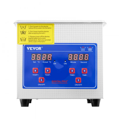 010676751588 - Powerful 1.3L VEVOR Ultrasonic Cleaner for Effortless Cleaning