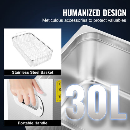010353125527 - 30L VEVOR Ultrasonic Cleaner for Effective Dirt Removal