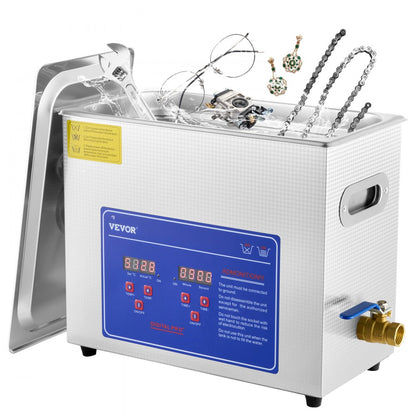 010973886268 - 6L VEVOR Ultrasonic Cleaner with Heater & Timer