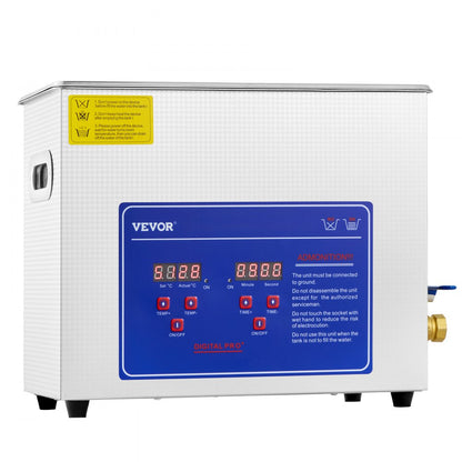 010973886268 - 6L VEVOR Ultrasonic Cleaner with Heater & Timer
