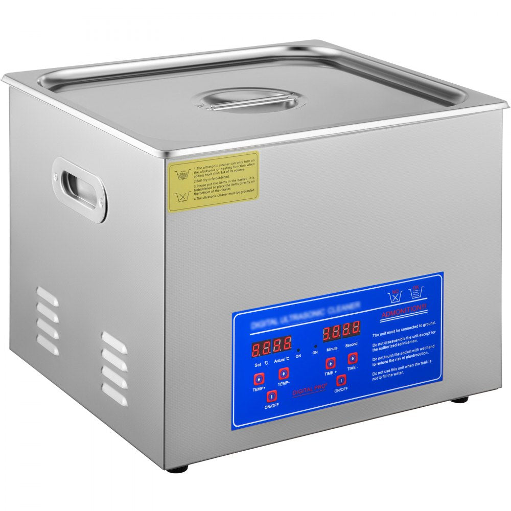 010799607111 - 15L Stainless Steel Ultrasonic Cleaner with Heating & Timer