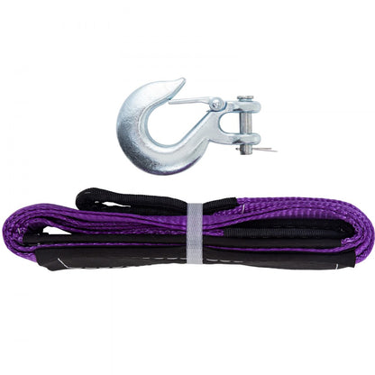 010564610137 - 100ft Synthetic Braided Winch Rope with Stainless Steel Loop